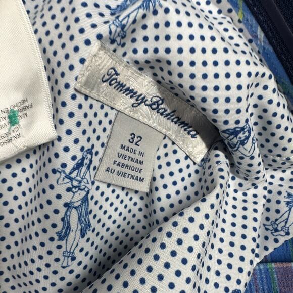 Tommy Bahama Men's Campanula Performance Shorts Blue Plaid 32 Outdoor Golf - Picture 3 of 11